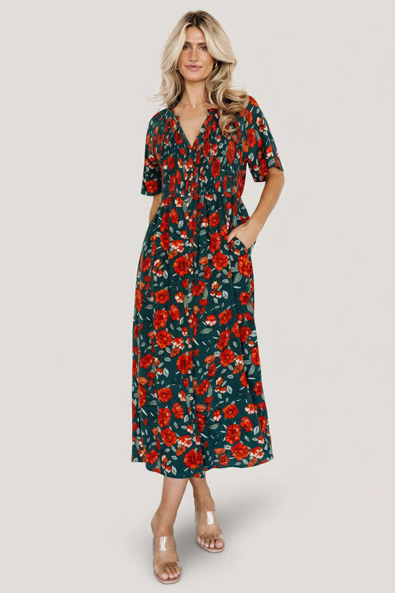 Botega Midi Dress | Baltic Born Jade Multi Floral