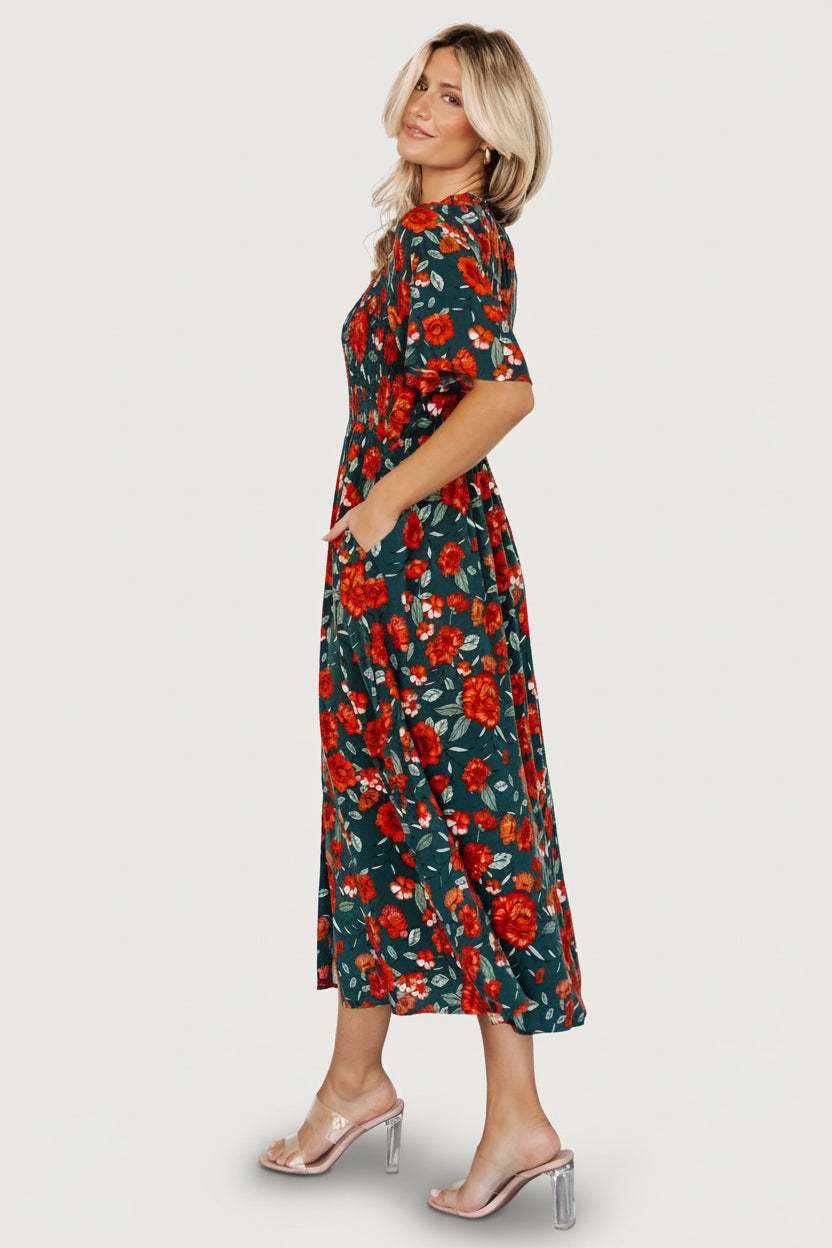 Botega Midi Dress | Baltic Born Jade Multi Floral