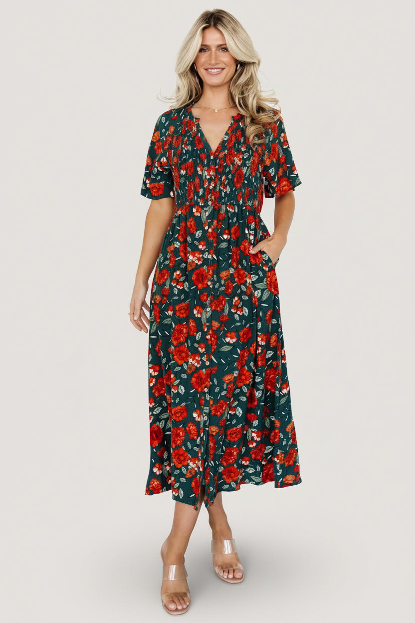 Botega Midi Dress | Baltic Born Jade Multi Floral