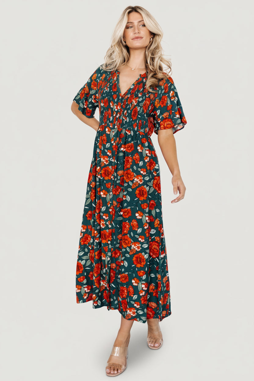 Botega Midi Dress | Baltic Born Jade Multi Floral