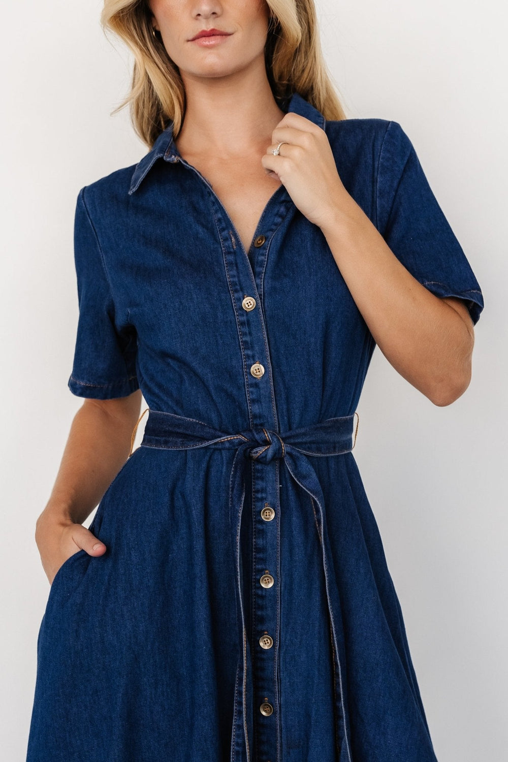 Janelle Midi Dress | Baltic Born Denim Blue