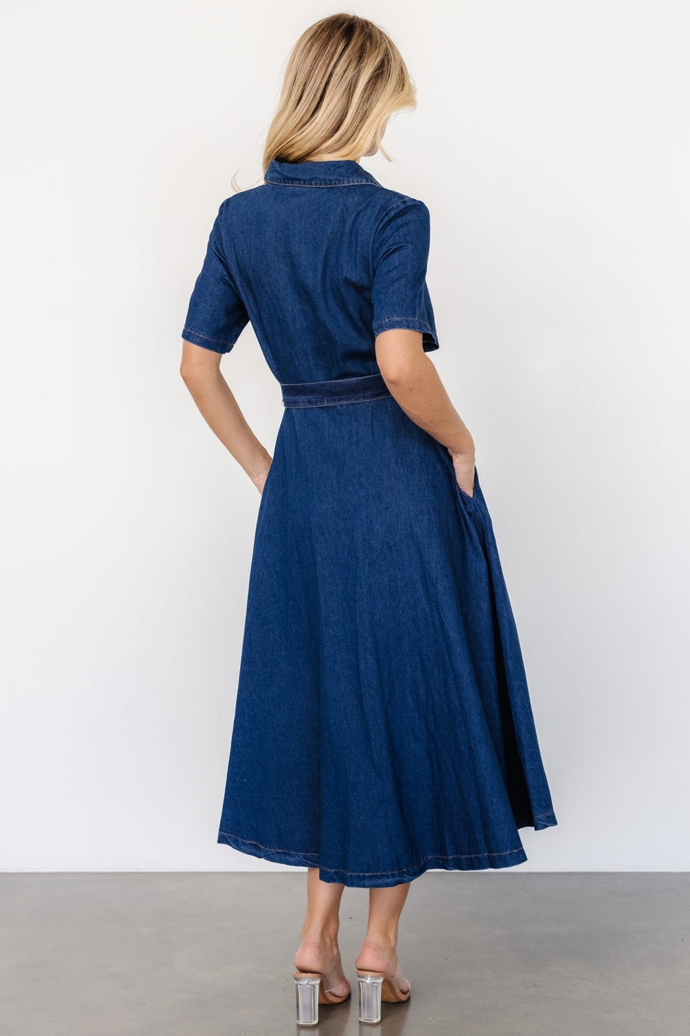 Janelle Midi Dress | Baltic Born Denim Blue