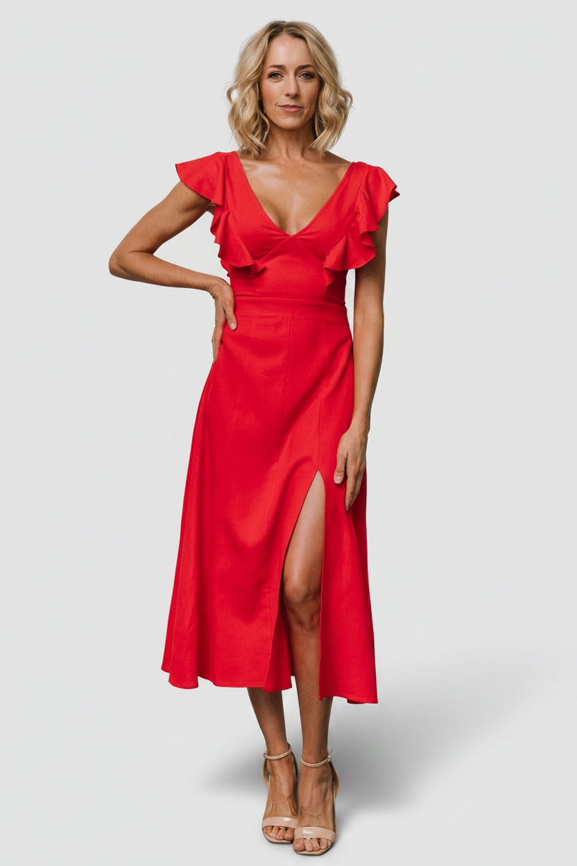 Elena Midi Dress | Baltic Born Red
