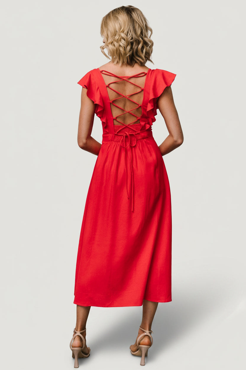 Elena Midi Dress | Baltic Born Red