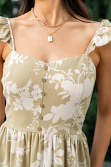 Renna Button Top Dress | Baltic Born Vintage Sage