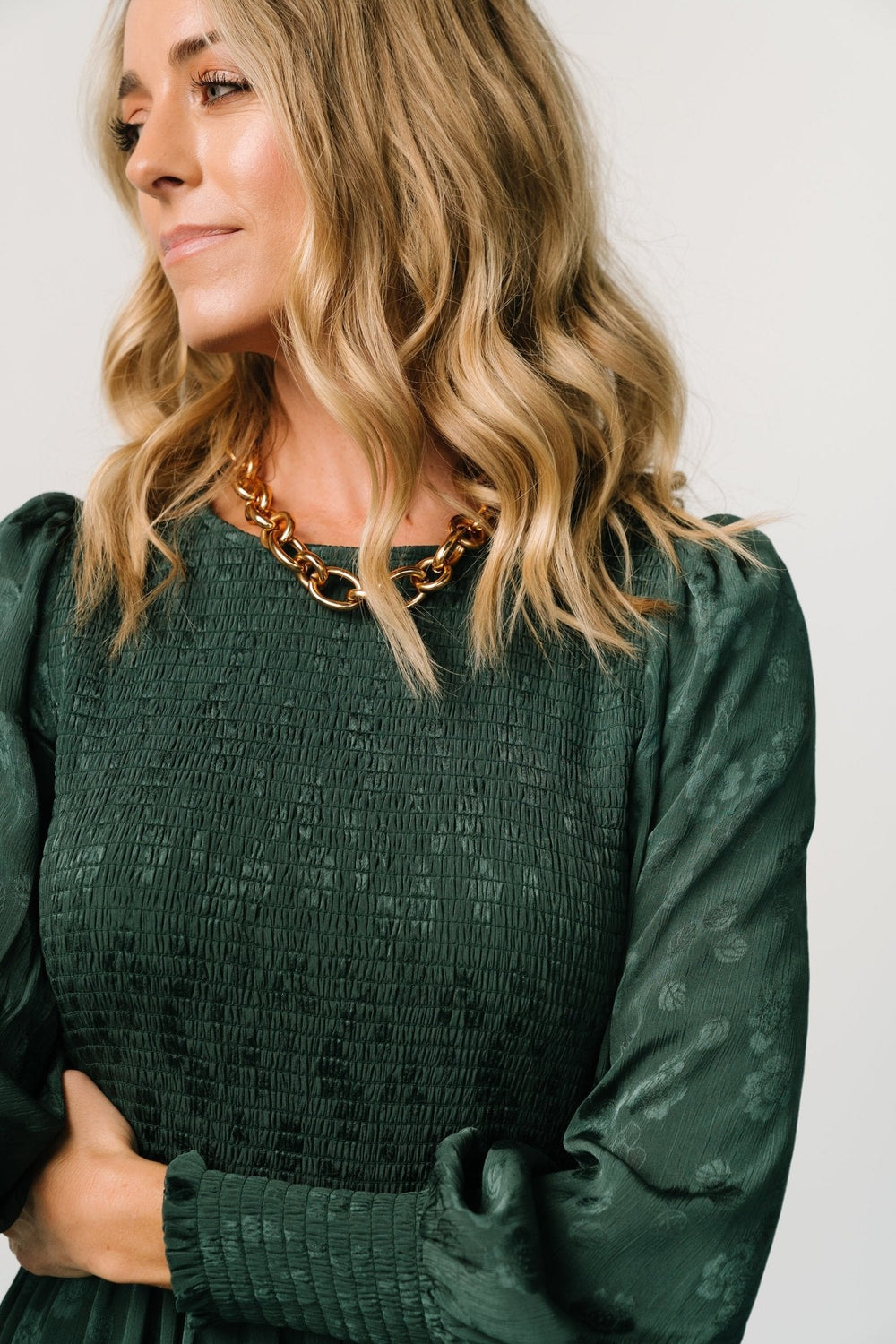 Stockholm Smocked Dress | Baltic Born Dark Green