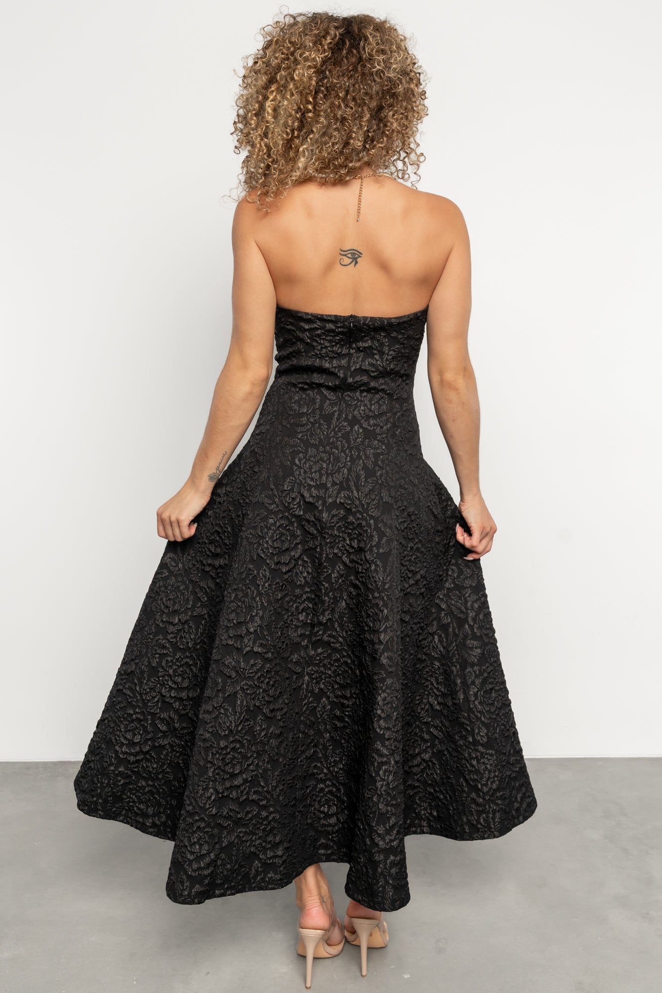 Selene Strapless Midi Dress | Baltic Born Black