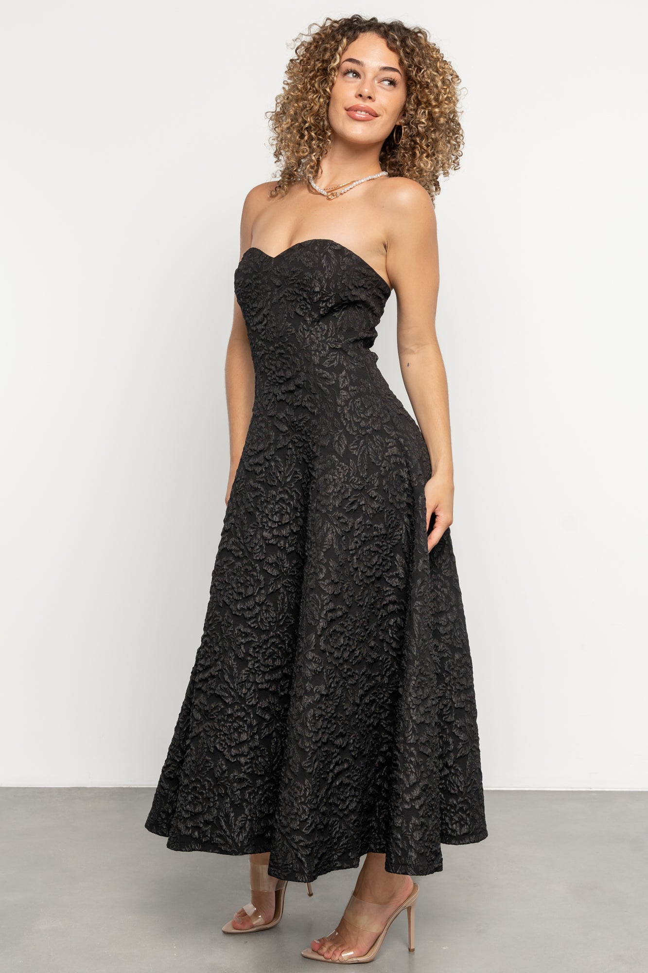Selene Strapless Midi Dress | Baltic Born Black