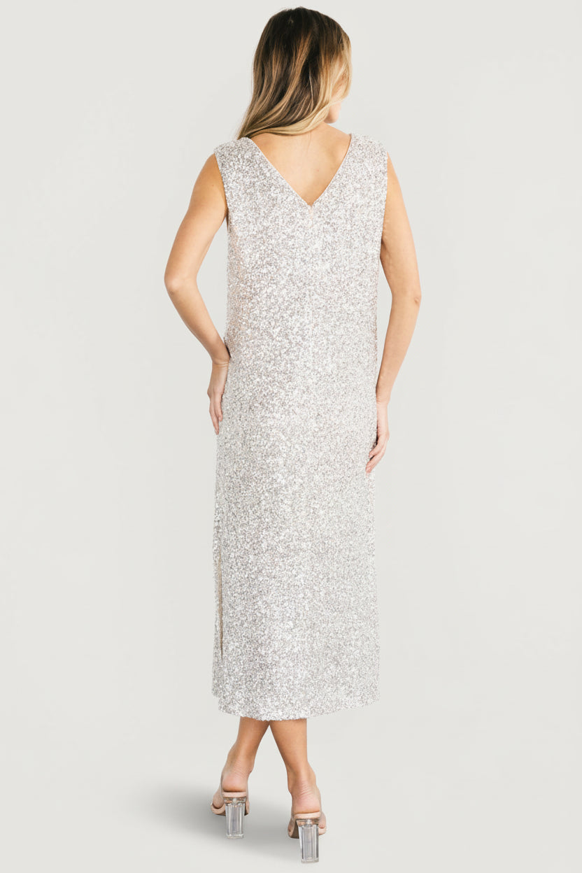 Marissa Sequin Midi Dress | Baltic Born Champagne