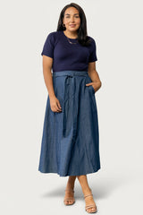 Olina Midi Dress | Baltic Born Chambray + Navy