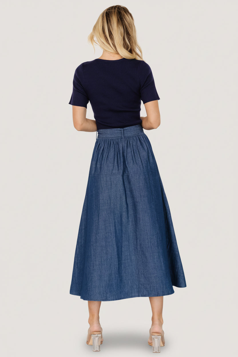 Olina Midi Dress | Baltic Born Chambray + Navy
