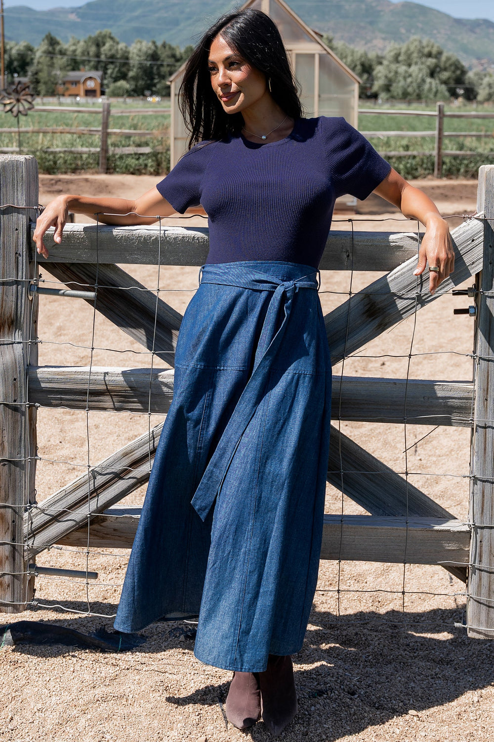 Olina Midi Dress | Baltic Born Chambray + Navy