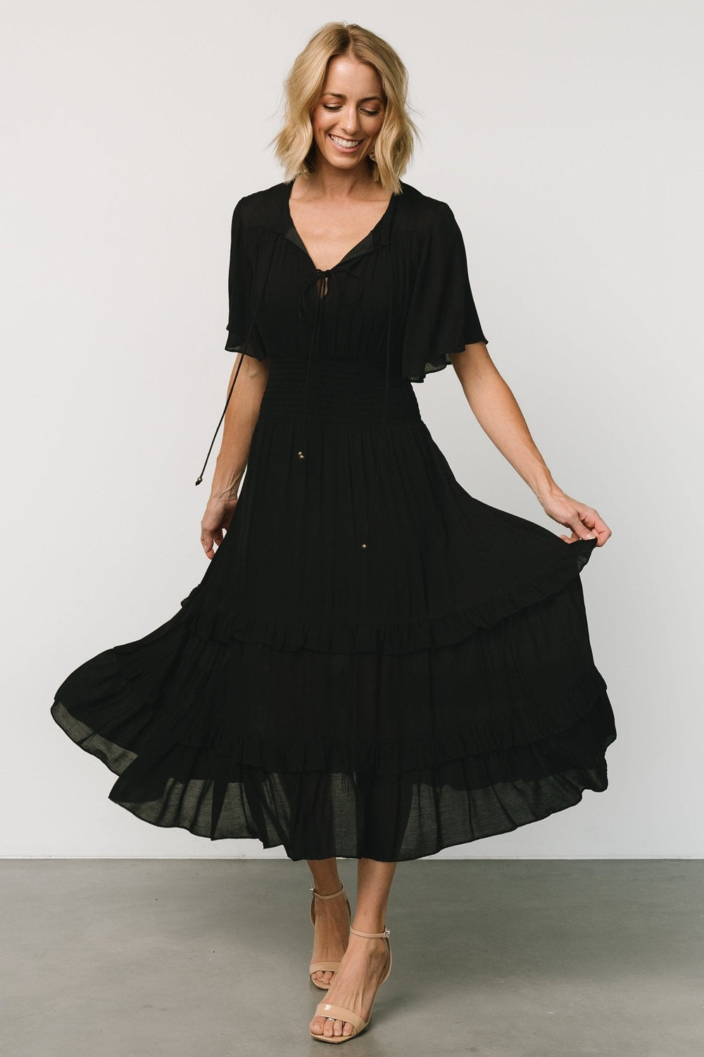 Spell Boho Midi Dress | Baltic Born Black