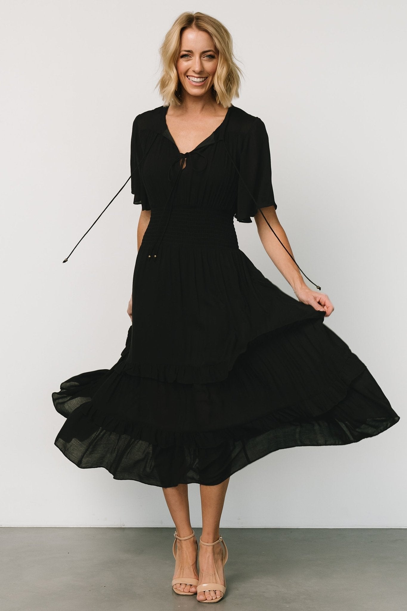 Spell Boho Midi Dress | Baltic Born Black