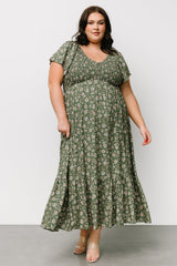 Joanie Smocked Dress | Baltic Born Green Floral