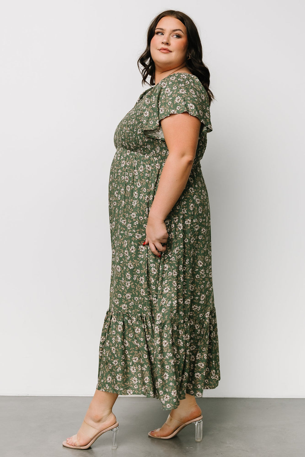 Joanie Smocked Dress | Baltic Born Green Floral