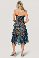 Georgiana Embroidered Midi Dress | Baltic Born Navy