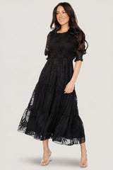 Nellie Smocked Midi Dress | Baltic Born Black