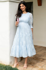 Nellie Smocked Midi Dress | Baltic Born Light Blue