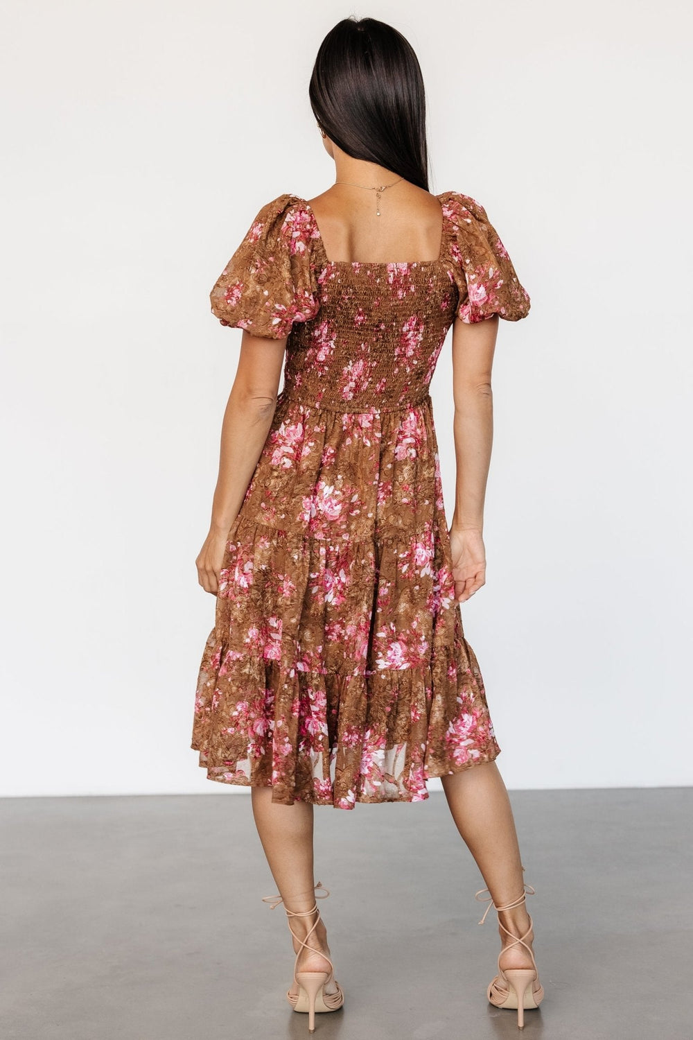 Lizzy Midi Dress | Baltic Born Copper + Pink