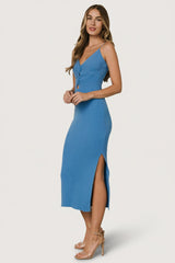 Nathalie Ribbed Dress | Baltic Born Blue