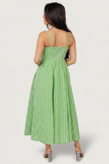 Gracelyn Embroidered Sweetheart Dress | Baltic Born Green Floral