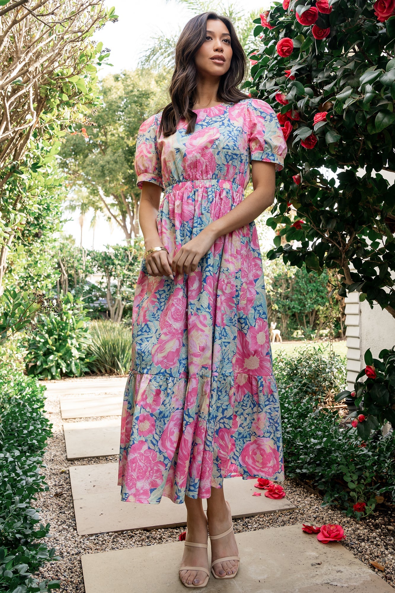 Myers Dress | Baltic Born Blue + Pink Floral