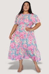 Myers Dress | Baltic Born Blue + Pink Floral
