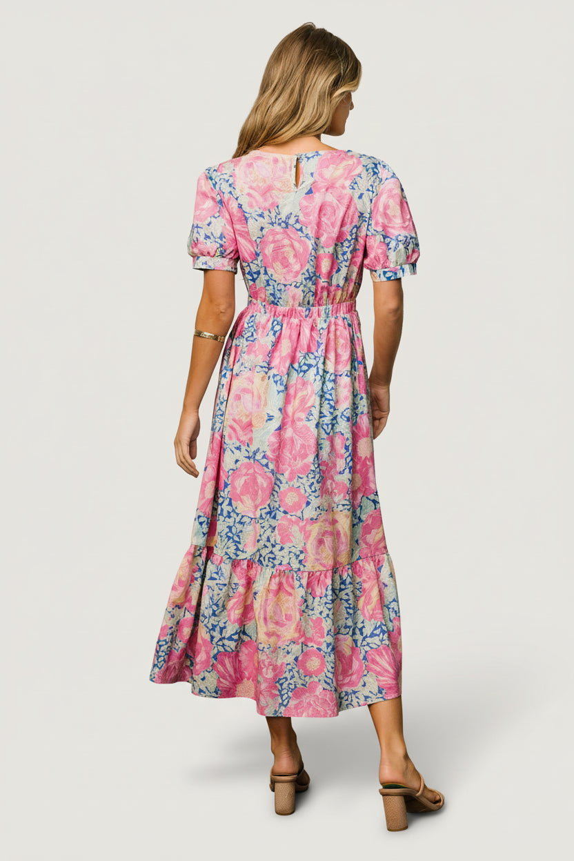 Myers Dress | Baltic Born Blue + Pink Floral