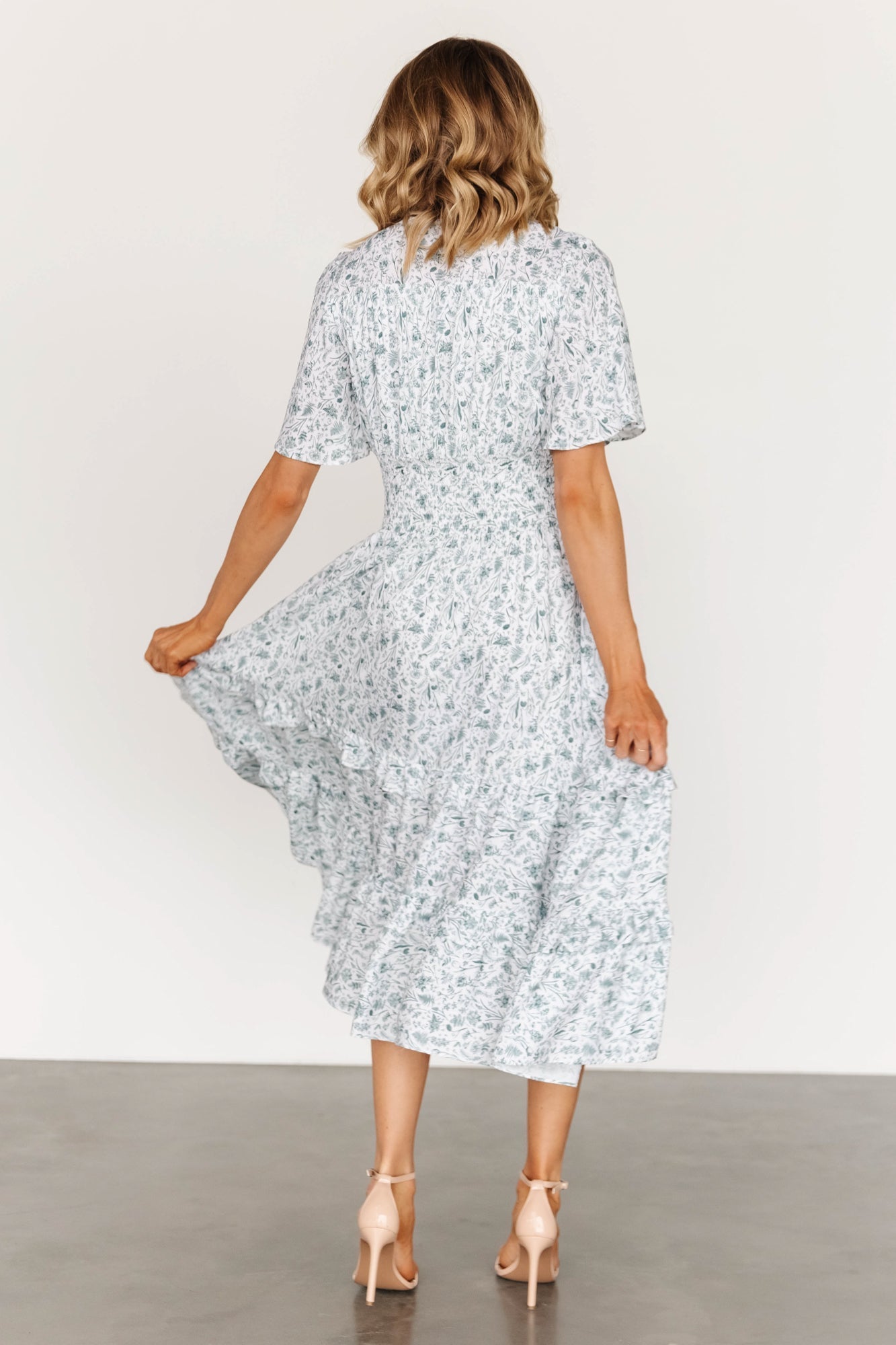 Spell Boho Midi Dress | Baltic Born White + Sage
