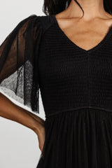 Martha Smocked Tulle Dress | Baltic Born Black