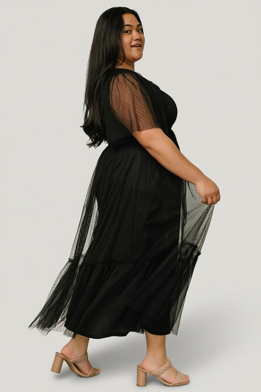 Martha Smocked Tulle Dress | Baltic Born Black