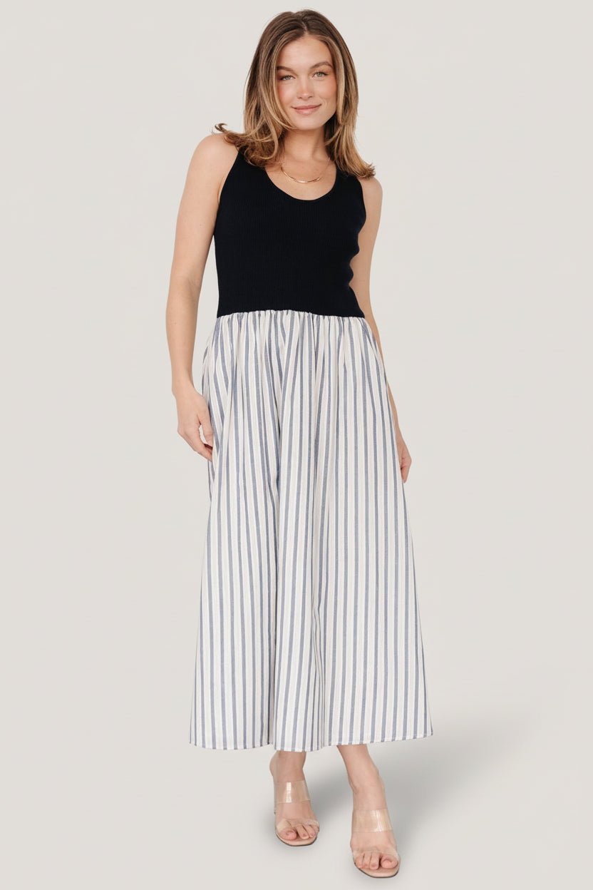 Marbella Tank Dress | Baltic Born Navy Stripe