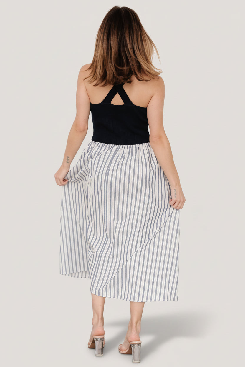 Marbella Tank Dress | Baltic Born Navy Stripe