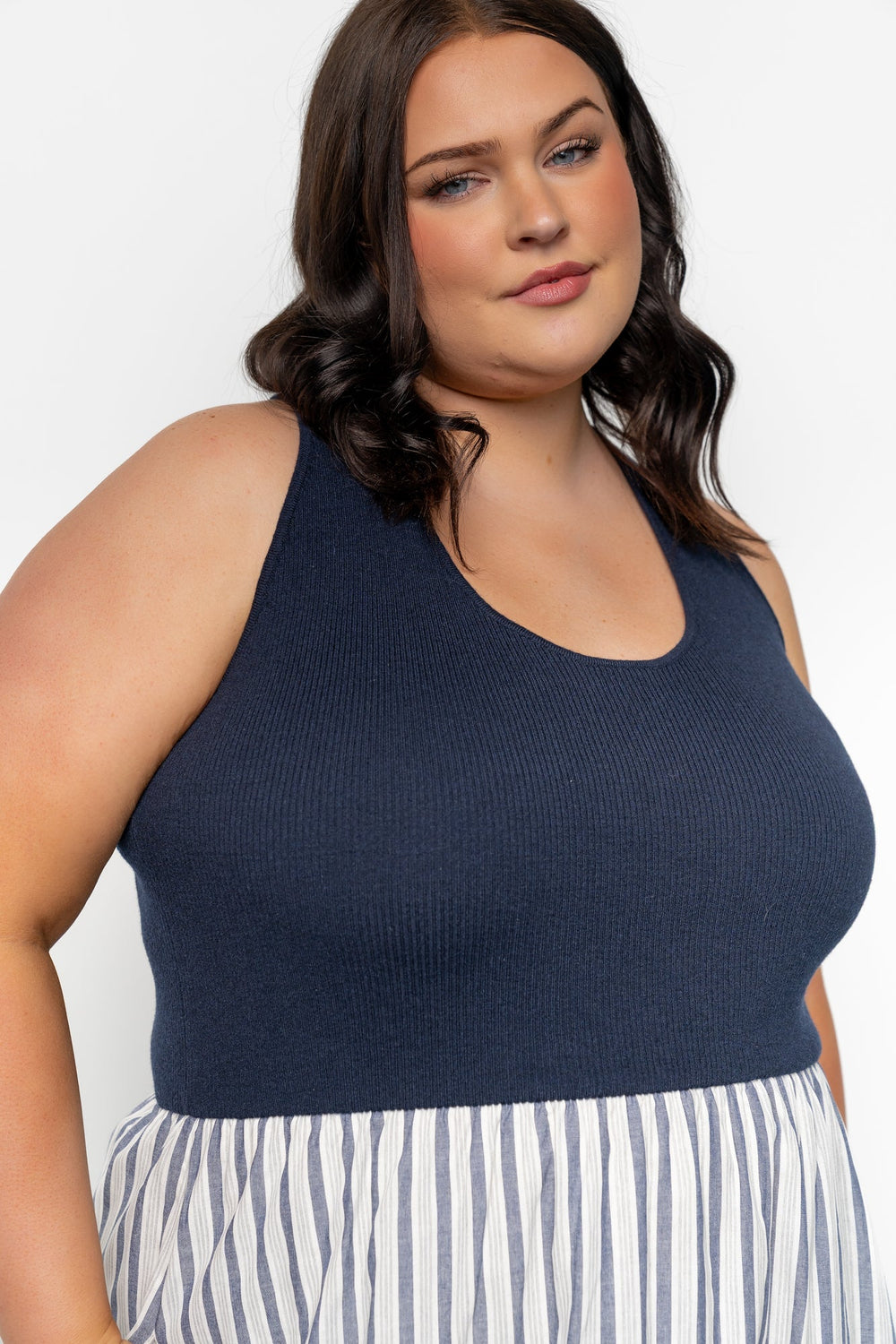Marbella Tank Dress | Baltic Born Navy Stripe