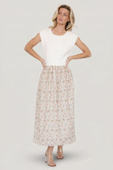 Myra Sweater Dress | Baltic Born Ivory + Coral Floral