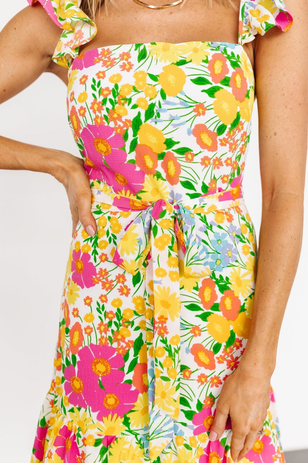 Dani Ruffle Tiered Midi Dress | Baltic Born Multi Floral