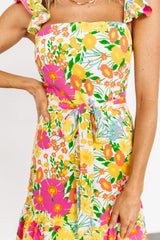 Dani Ruffle Tiered Midi Dress | Baltic Born Multi Floral