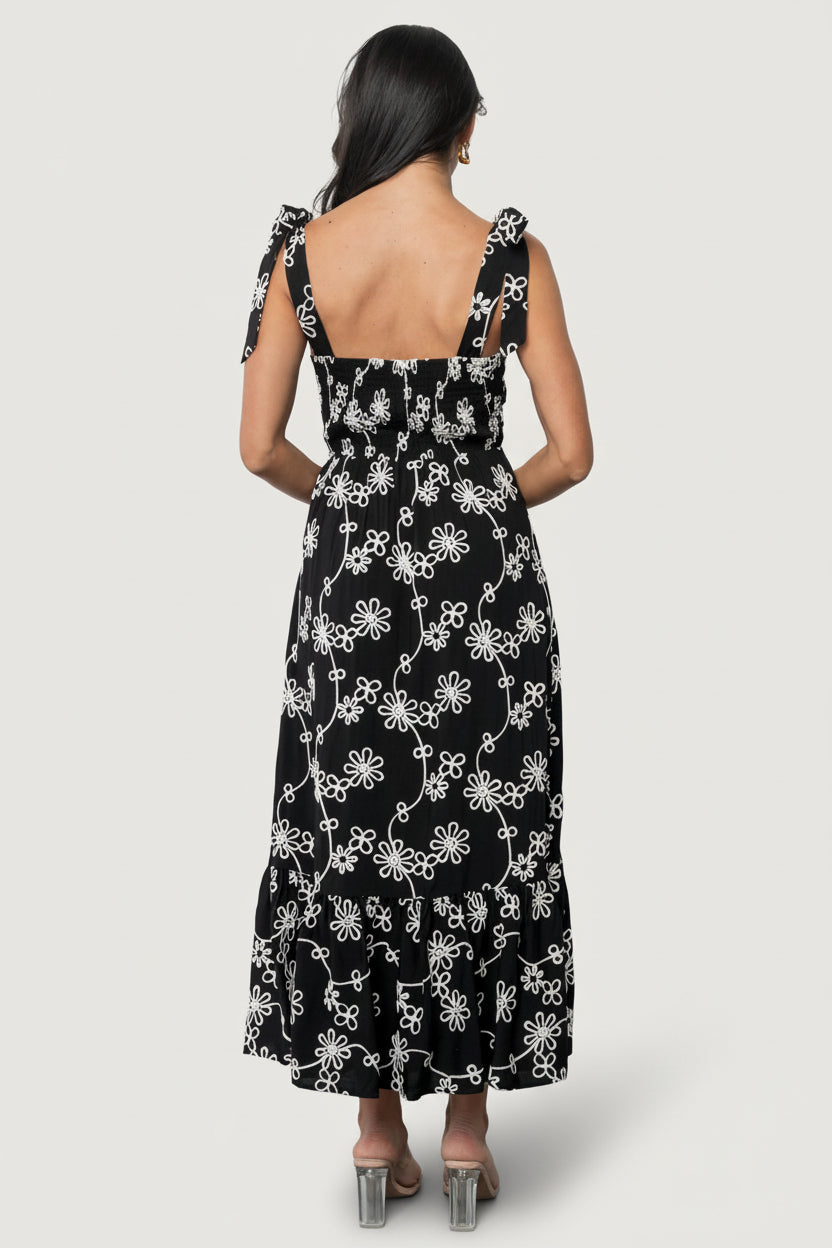 Amor Midi Dress | Baltic Born Black + Ivory Floral