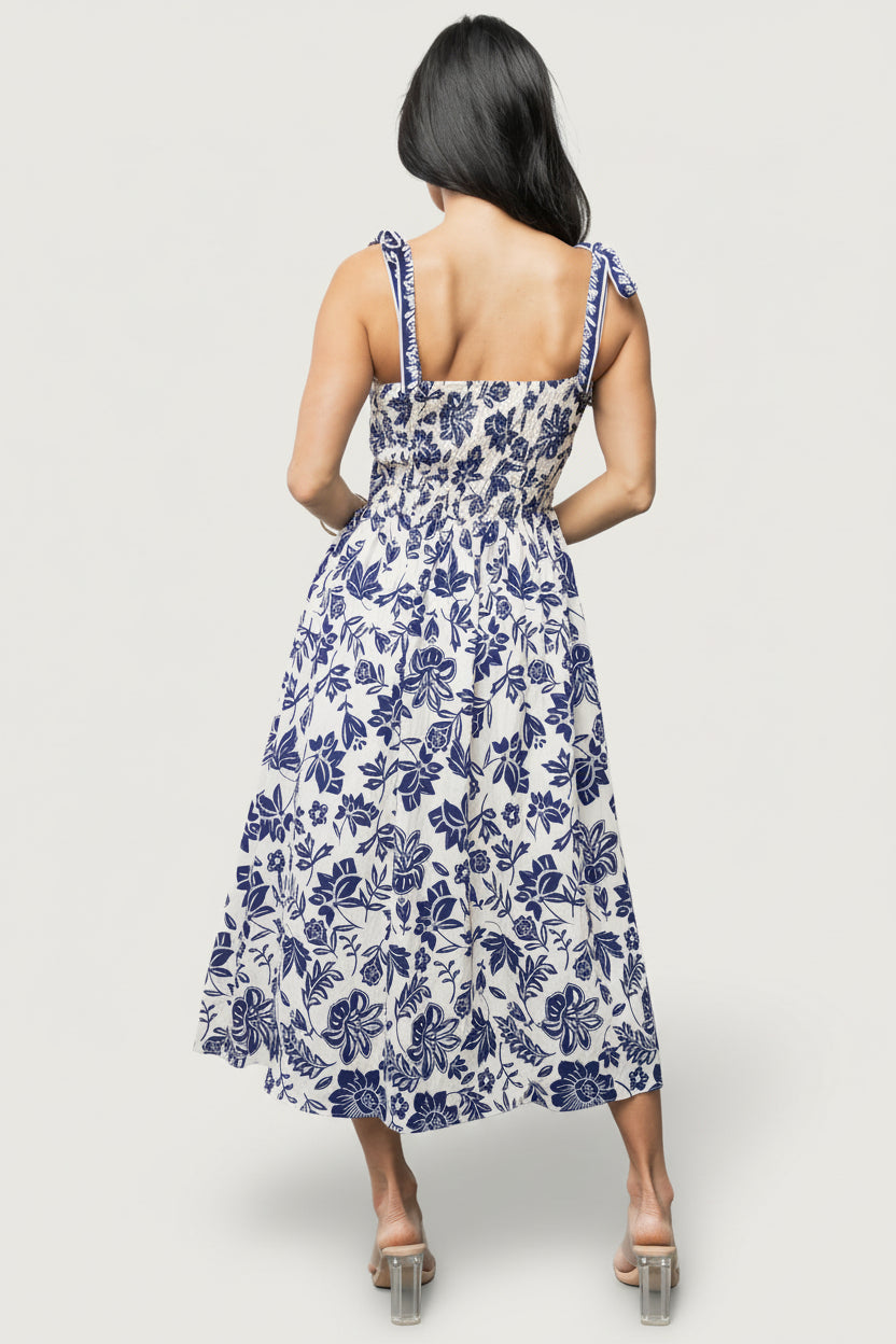 Isabel Midi Dress | Baltic Born Blue Print