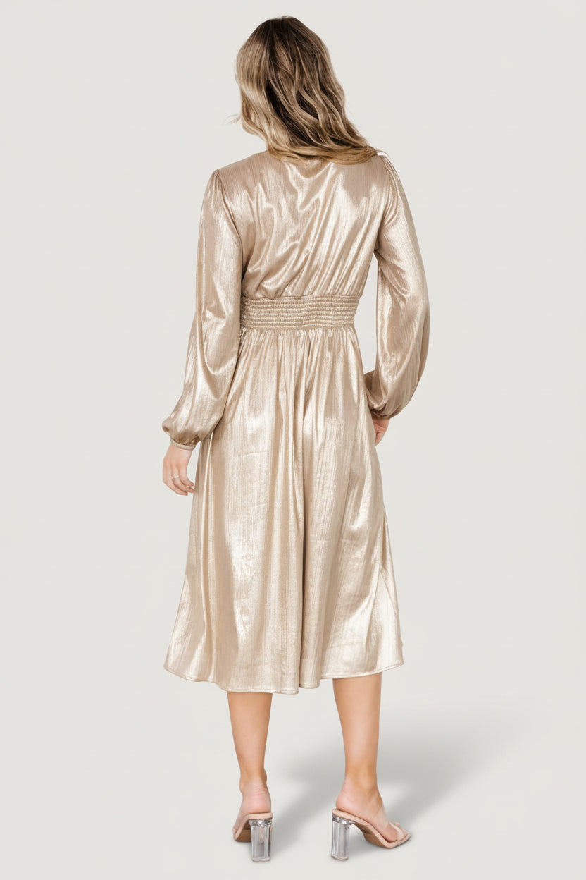 Aisha Shimmer Dress | Baltic Born Champagne