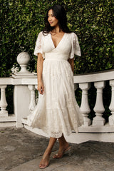 Clarisa Lace Midi Dress | Baltic Born Vintage Cream