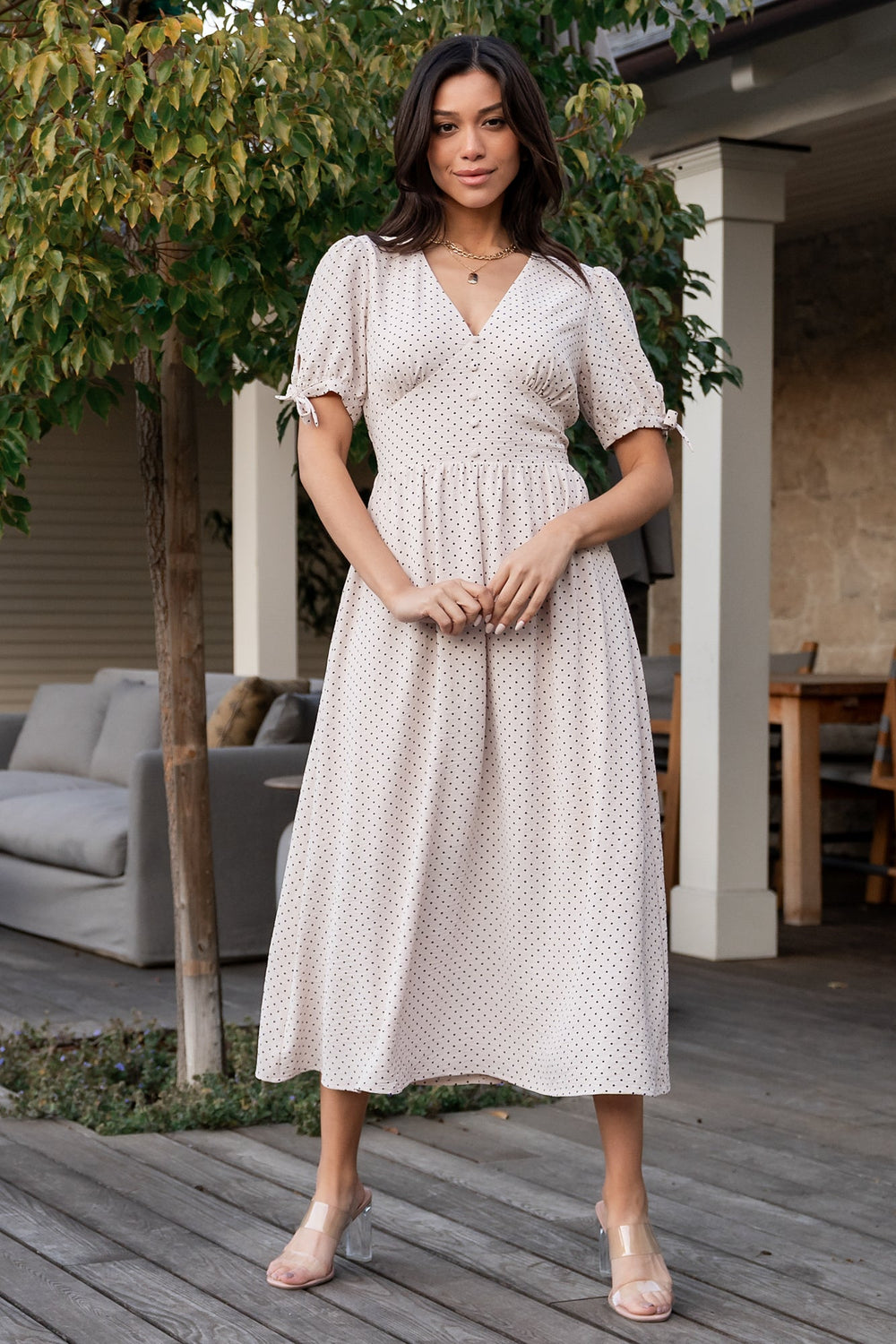 Millar Midi Dress | Baltic Born Natural + Black
