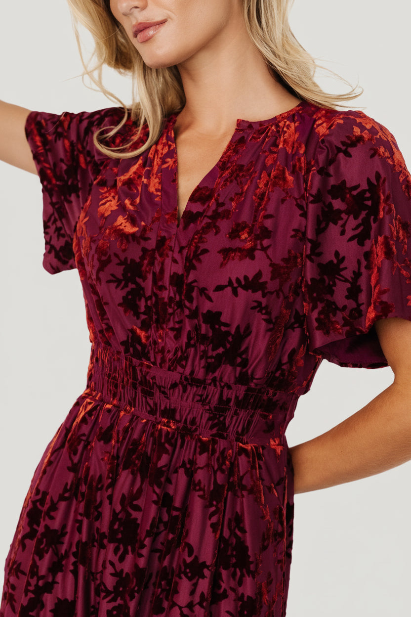 Bronwyn Velvet Dress | Baltic Born Rust