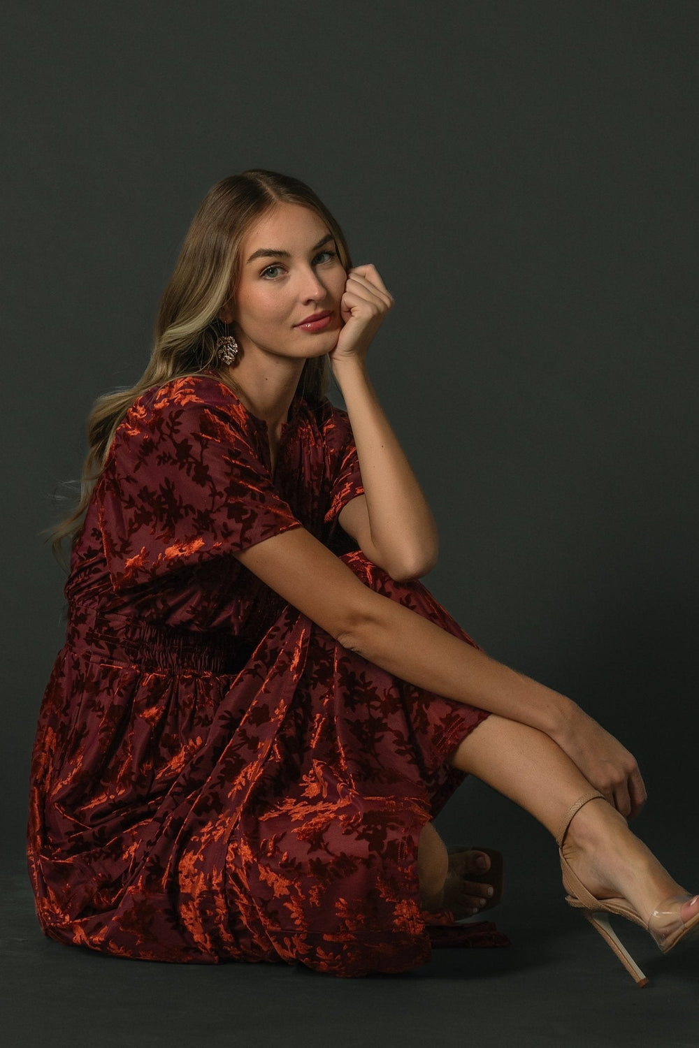 Bronwyn Velvet Dress | Baltic Born Rust