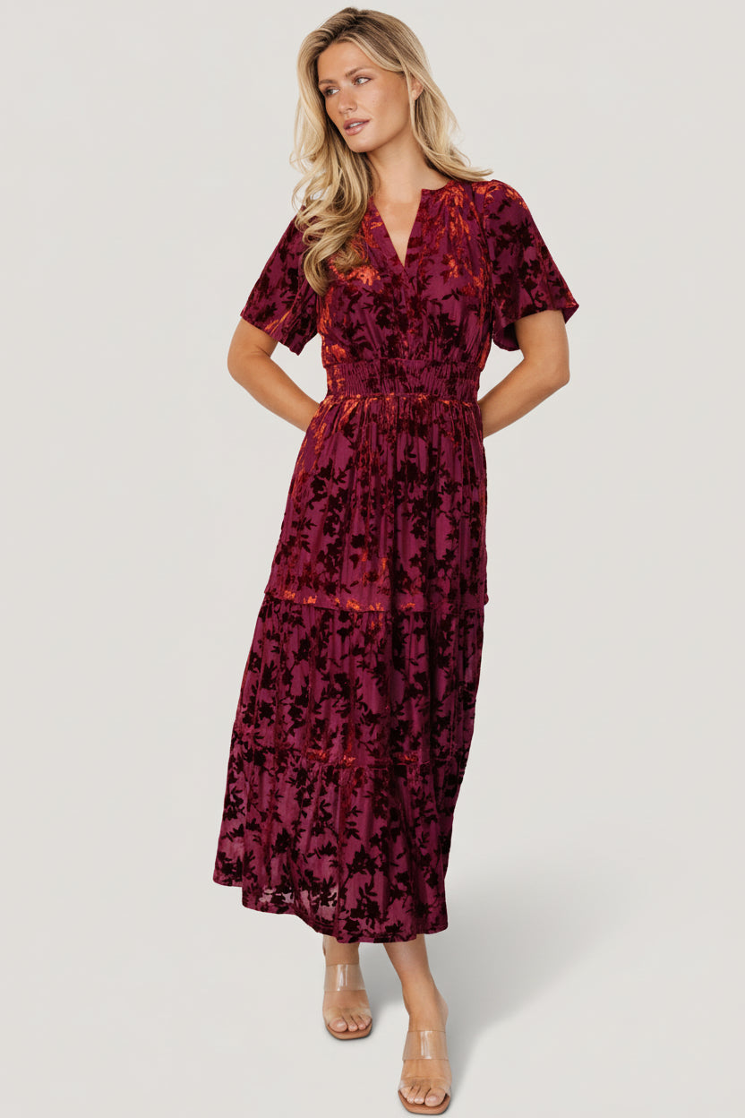 Bronwyn Velvet Dress | Baltic Born Rust