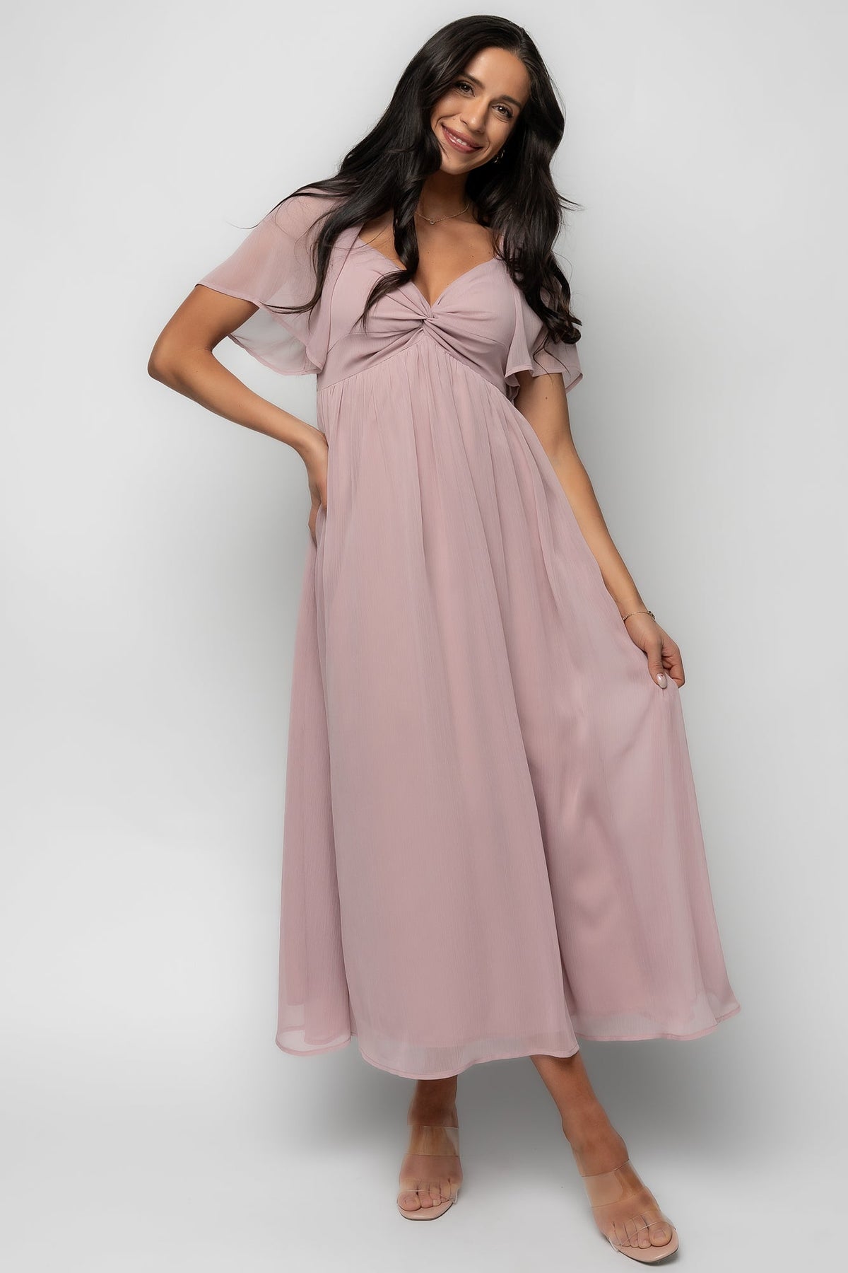 Nora Midi Dress | Baltic Born Dusty Mauve