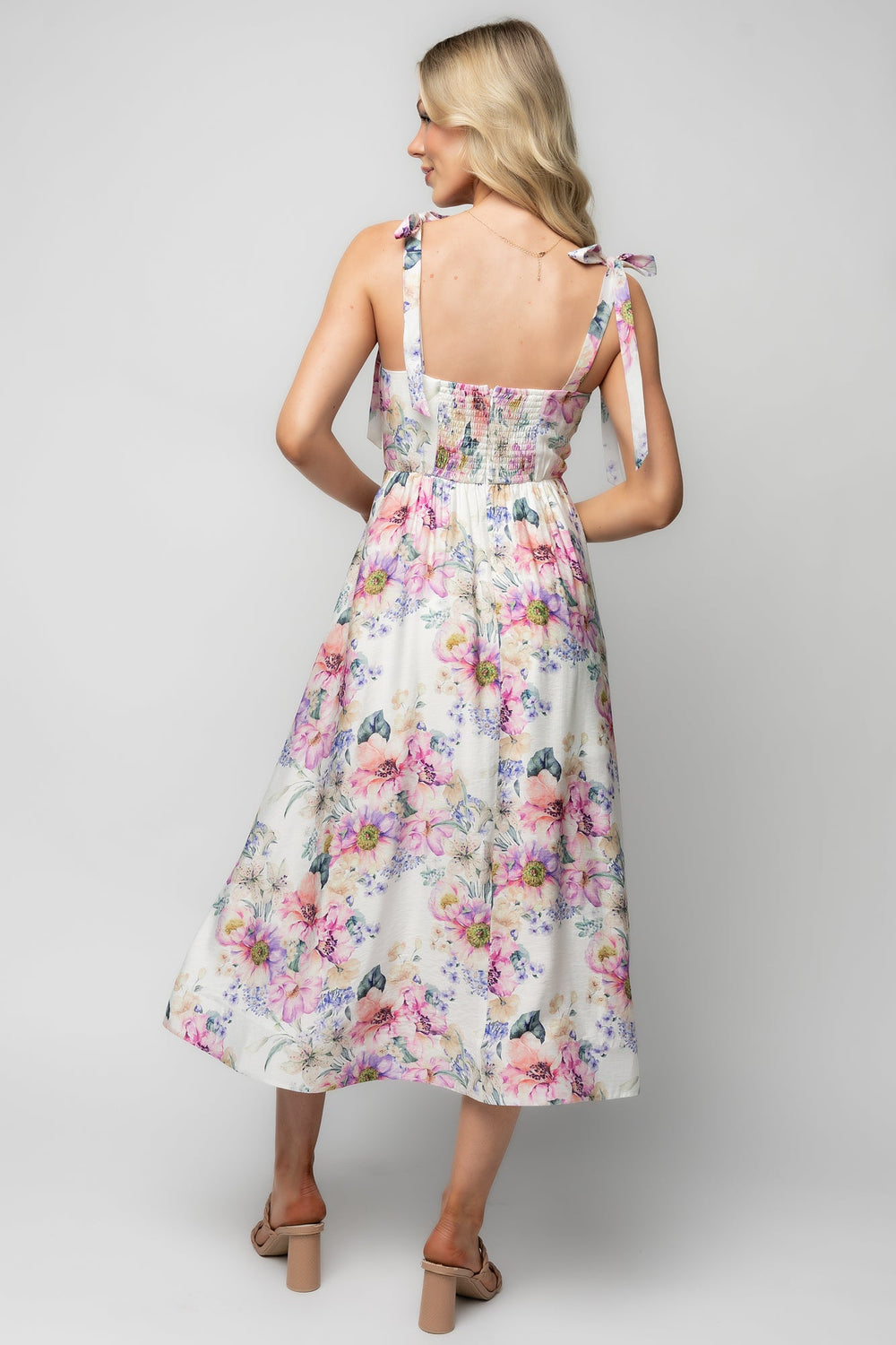 Opaline Midi Dress | Baltic Born Purple + Blue Floral