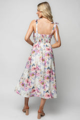Opaline Midi Dress | Baltic Born Purple + Blue Floral