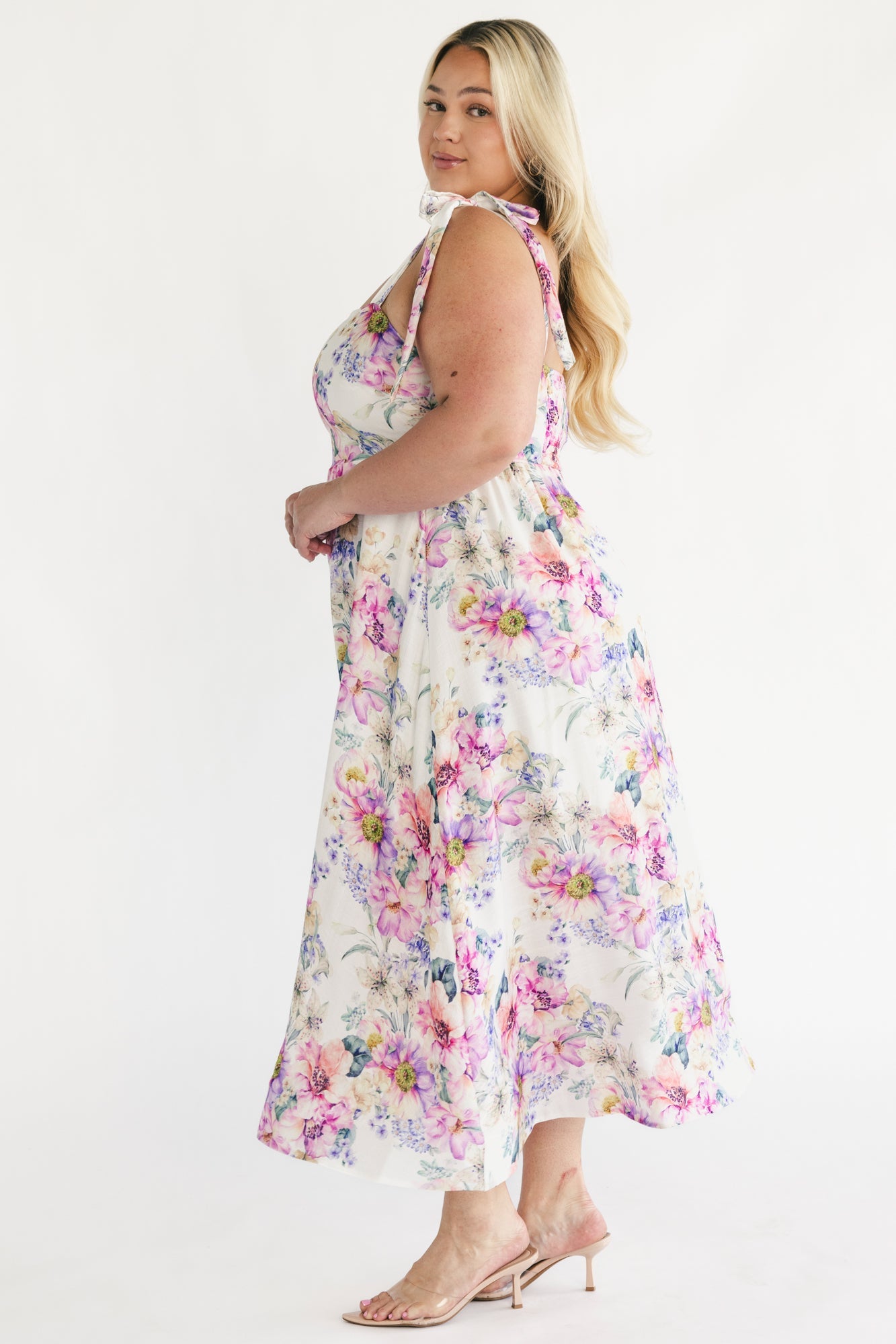 Opaline Midi Dress | Baltic Born Purple + Blue Floral